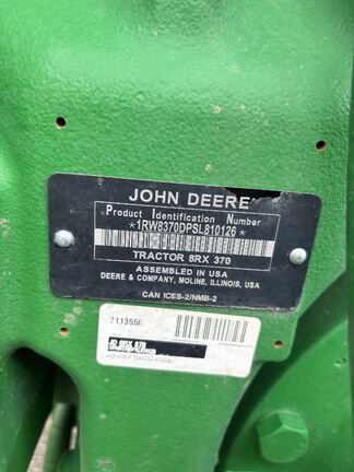 2025 John Deere 8RX 370 Tractor Rubber Track
