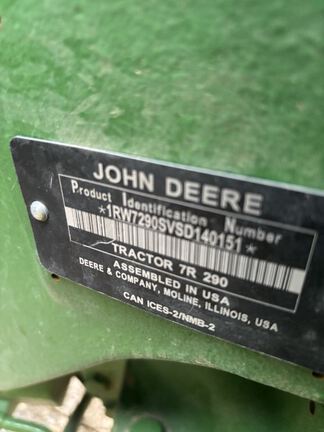 2025 John Deere 7R 290 Tractor
