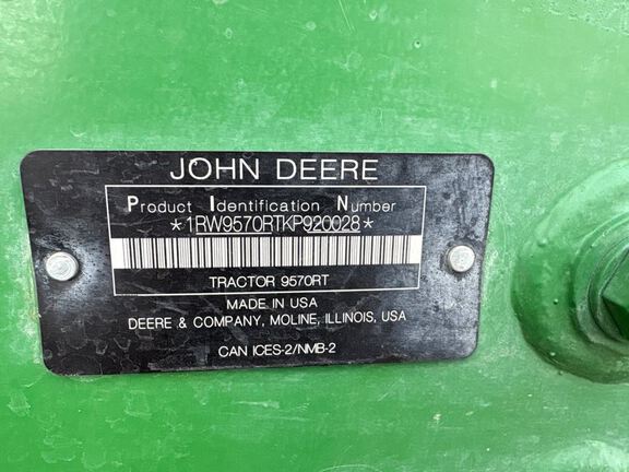 2020 John Deere 9570RT Tractor Rubber Track