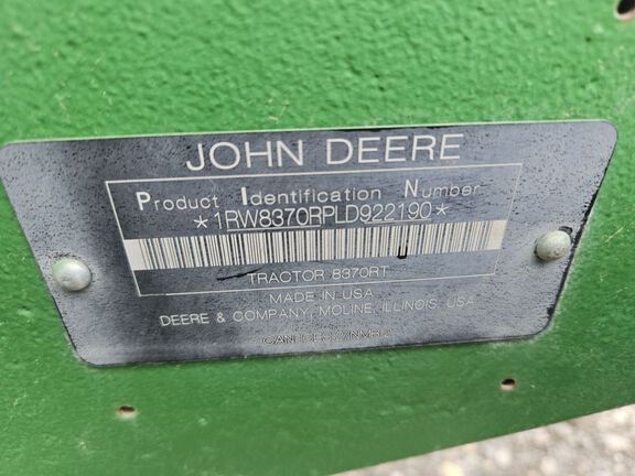 2020 John Deere 8370RT Tractor Rubber Track