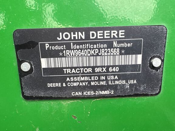 2023 John Deere 9RX 640 Tractor Rubber Track