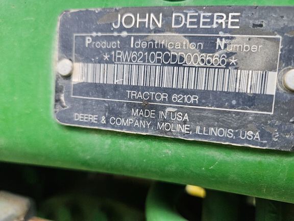 2013 John Deere 6210R Tractor