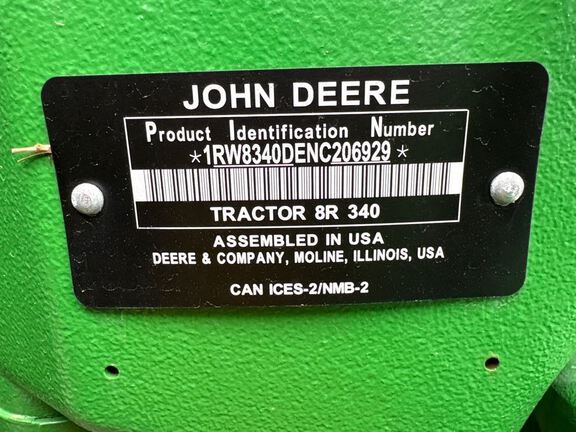 2022 John Deere 8R 340 Tractor