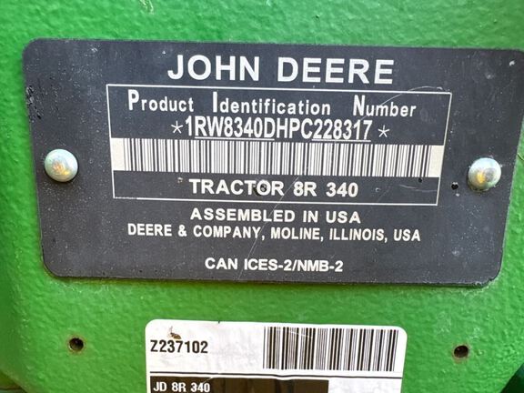 2023 John Deere 8R 340 Tractor