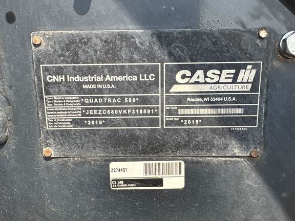 2019 Case 580 Tractor Rubber Track