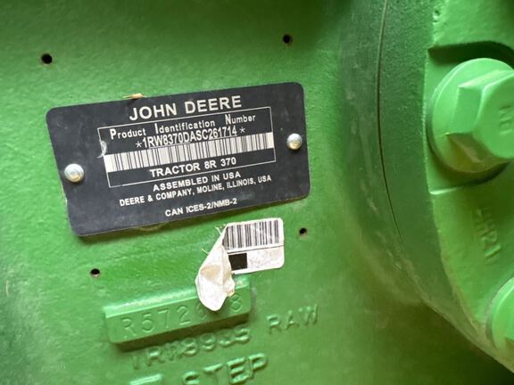 2025 John Deere 8R 370 Tractor