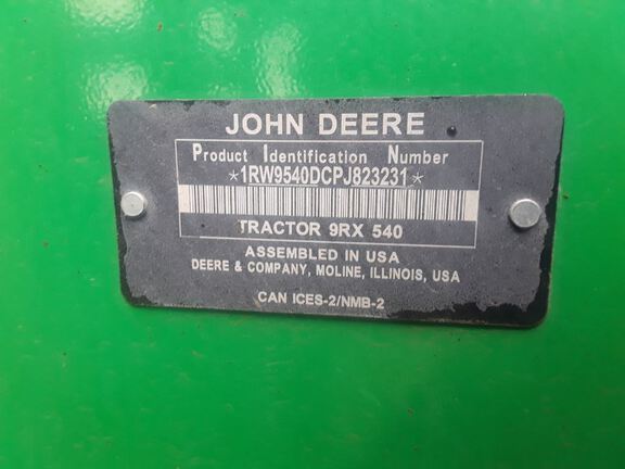 2023 John Deere 9RX 540 Tractor Rubber Track