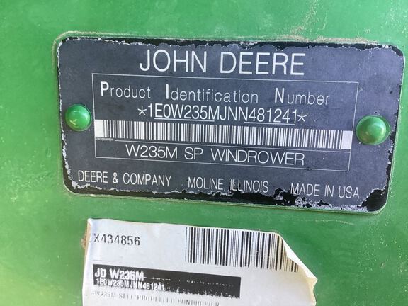 2022 John Deere W235M Windrower