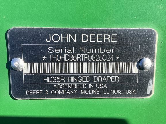 2023 John Deere HD35R Header Combine