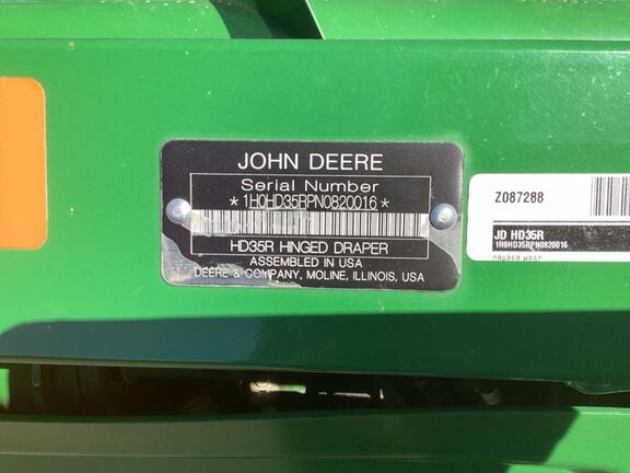 2022 John Deere HD35R Header Combine