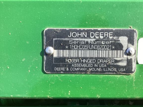 2022 John Deere HD35R Header Combine