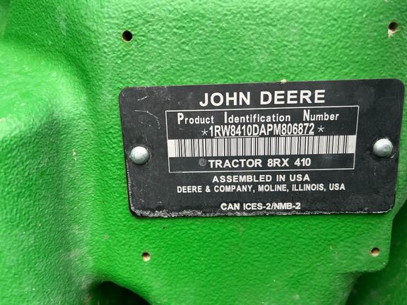 2023 John Deere 8RX 410 Tractor Rubber Track