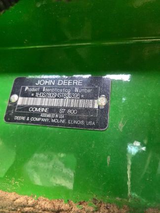 2025 John Deere S7 800 Combine