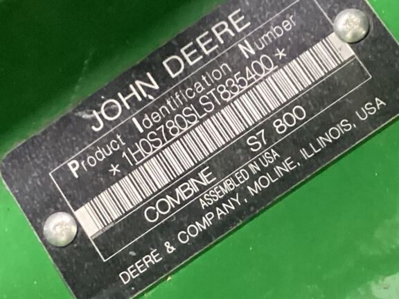2025 John Deere S7 800 Combine