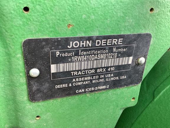 2025 John Deere 8RX 410 Tractor Rubber Track