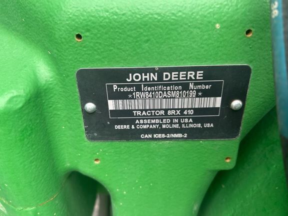 2025 John Deere 8RX 410 Tractor Rubber Track
