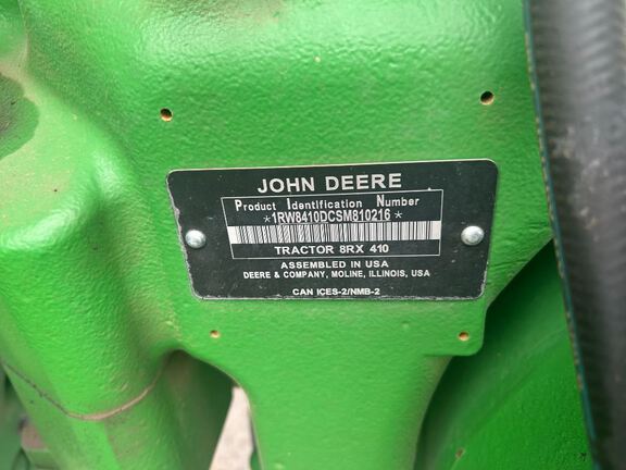 2025 John Deere 8RX 410 Tractor Rubber Track