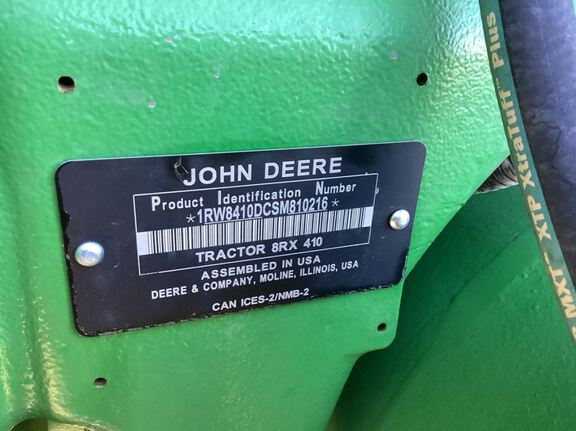 2025 John Deere 8RX 410 Tractor Rubber Track