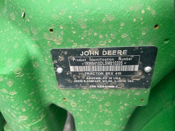 2025 John Deere 8RX 410 Tractor Rubber Track