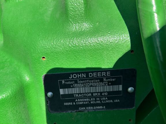 2024 John Deere 8RX 410 Tractor Rubber Track