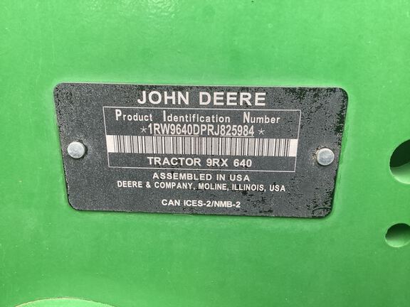 2024 John Deere 9RX 640 Tractor Rubber Track
