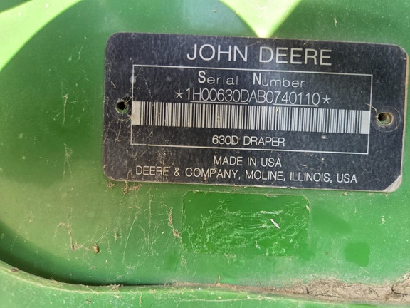 2011 John Deere 630D Header Combine