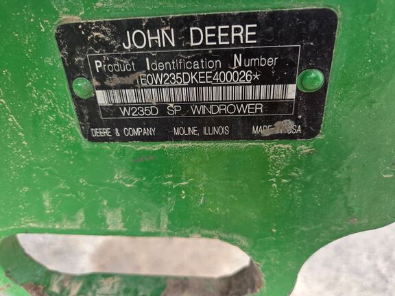 2014 John Deere W235 Windrower
