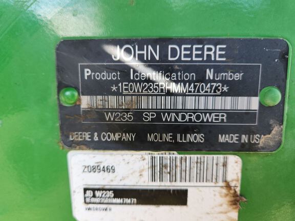 2021 John Deere W235 Windrower