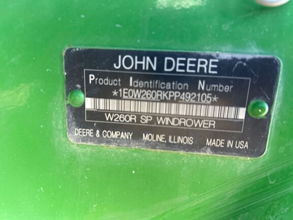 2023 John Deere W260R Windrower