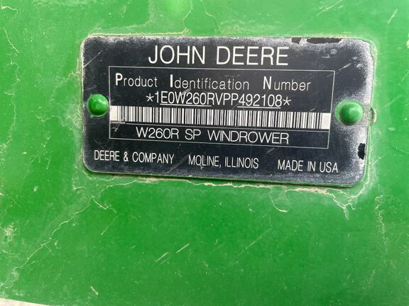 2023 John Deere W260R Windrower