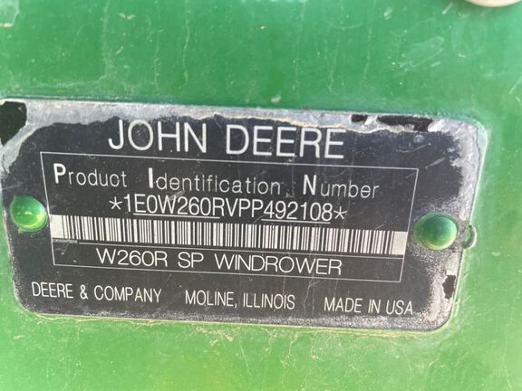 2023 John Deere W260R Windrower