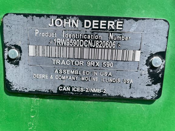 2022 John Deere 9RX 590 Tractor Rubber Track