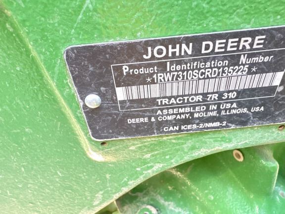 2024 John Deere 7R 310 Tractor