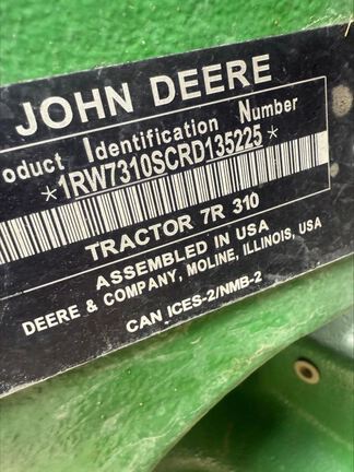 2024 John Deere 7R 310 Tractor