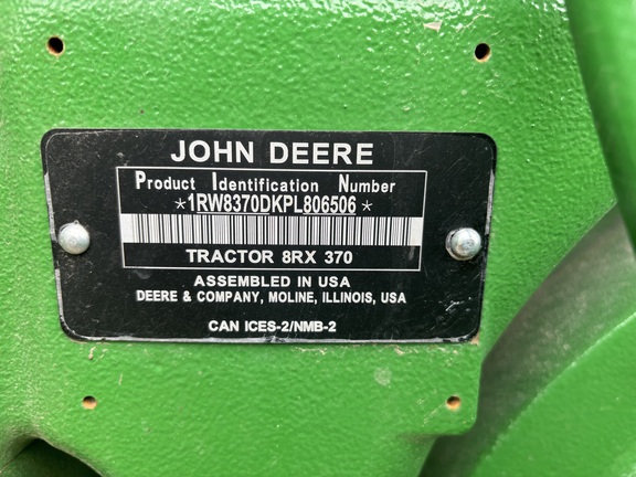 2023 John Deere 8RX 370 Tractor Rubber Track