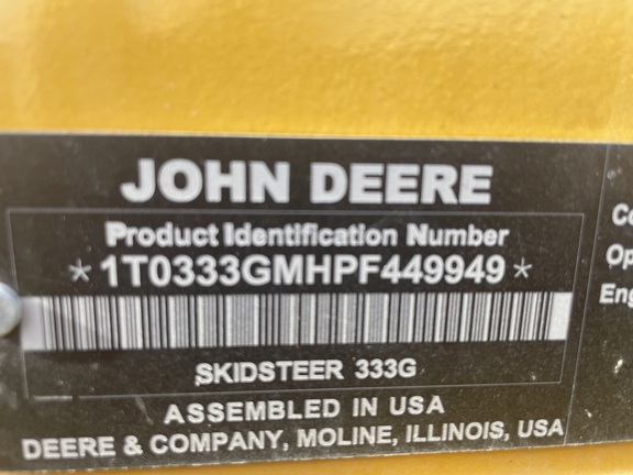 2023 John Deere 333G Compact Track Loader