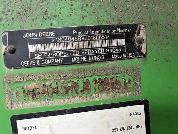 2018 John Deere R4045 Sprayer/High Clearance
