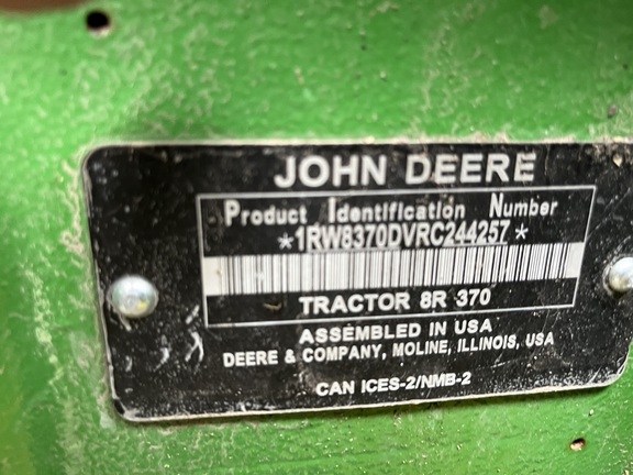 2024 John Deere 8R 370 Tractor
