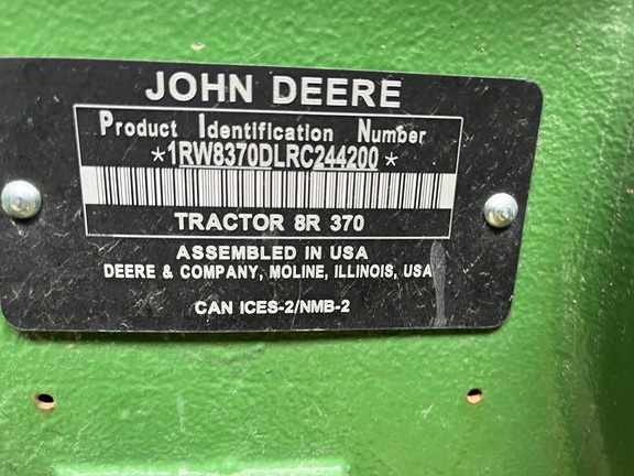 2024 John Deere 8R 370 Tractor