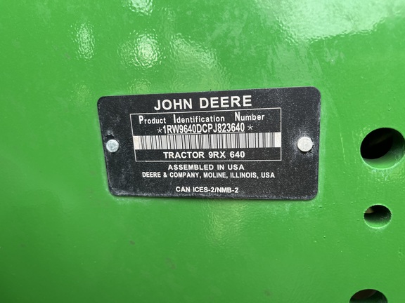 2023 John Deere 9RX 640 Tractor Rubber Track