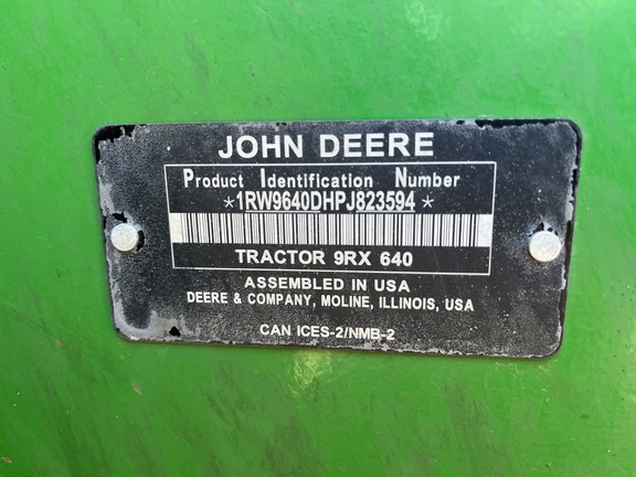 2023 John Deere 9RX 640 Tractor Rubber Track