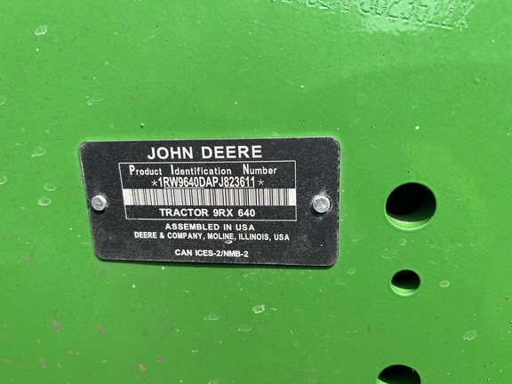 2023 John Deere 9RX 640 Tractor Rubber Track
