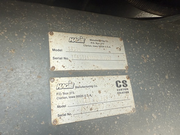 2019 Hagie STS16 Sprayer/High Clearance
