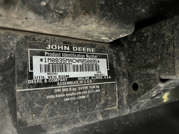 2021 John Deere XUV 835M ATV