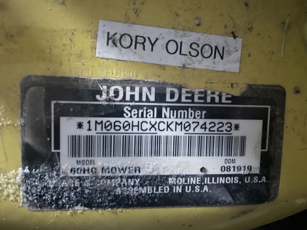 2020 John Deere X734 Garden Tractor