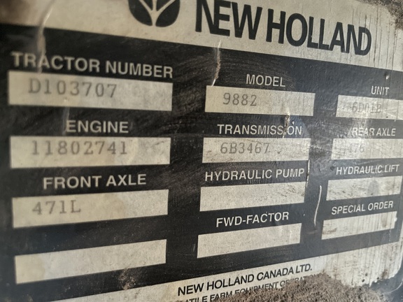 1996 New Holland 9882 Tractor 4WD