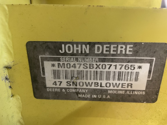 2015 John Deere 47 Snow Blower