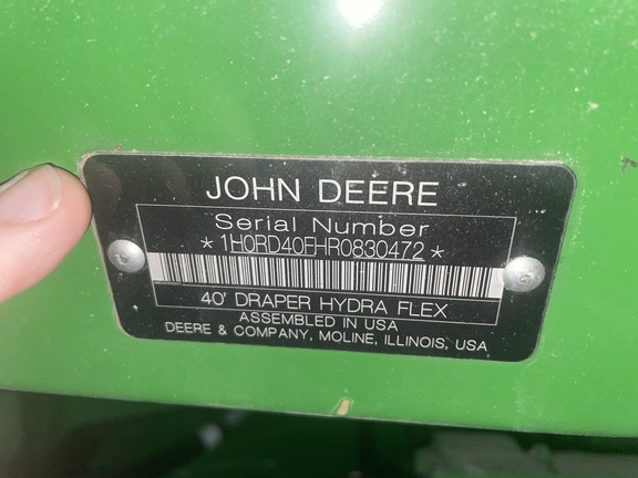 2024 John Deere RD40F Header Combine