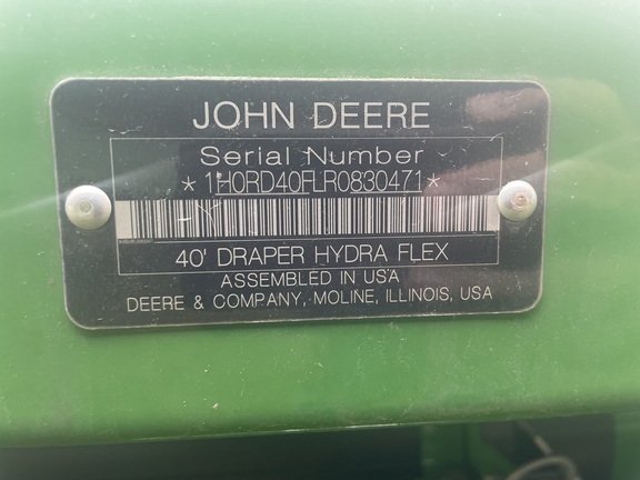 2024 John Deere RD40F Header Combine