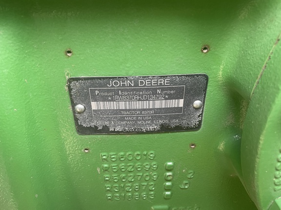 2018 John Deere 8370R Tractor